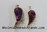 NGP2525 18*40mm - 22*55mm wing-shaped sea sediment jasper pendants