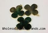 NGP2543 53*53mm - 56*56mm flower agate gemstone pendants