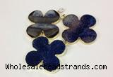 NGP2544 53*53mm - 56*56mm flower agate gemstone pendants