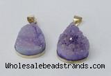 NGP2563 22*30mm teardrop druzy agate gemstone pendants