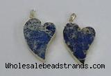 NGP2601 25*35mm - 35*45mm heart sea sediment jasper pendants