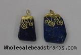 NGP2625 25*35mm - 35*45mm freeform lapis lazuli gemstone pendants