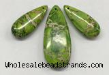 NGP264 15*30mm - 20*50mm flat teardrop sea sediment jasper pendants set