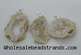 NGP2700 30*40mm - 50*65mm freeform druzy agate pendants