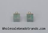 NGP2779 10*12mm - 12*14mm cube amazonite gemstone pendants