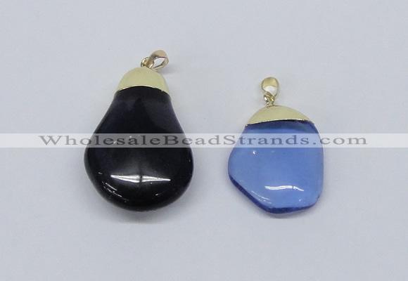 NGP2798 15*30mm - 25*35mm freeform crystal glass pendants wholesale