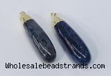 NGP2922 16*58mm - 18*60mm teardrop agate gemstone pendants