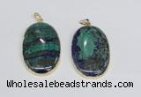 NGP2929 30*50mm - 32*52mm oval chrysocolla pendants