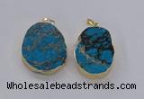 NGP2946 25*35mm – 35*45mm freeform sea sediment jasper pendants