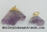 NGP2949 20*25mm – 25*40mm freeform amethyst gemstone pendants