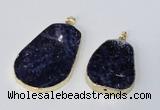 NGP2956 25*35mm - 35*45mm freeform sodalite pendants wholesale