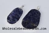 NGP2957 25*35mm - 35*45mm freeform sodalite pendants wholesale