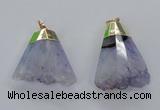 NGP2962 20*35mm - 30*45mm freeform druzy agate pendants