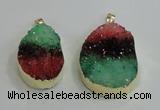 NGP2996 25*35mm – 30*40mm freeform druzy agate pendants