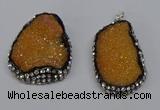 NGP3093 25*35mm – 30*40mm freeform druzy agate pendants