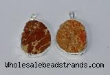 NGP3150 25*35mm - 35*45mm freeform sea sediment jasper pendants