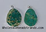 NGP3154 25*35mm - 35*45mm freeform sea sediment jasper pendants