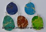 NGP3156 25*35mm - 35*45mm freeform sea sediment jasper pendants