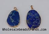 NGP3185 25*35mm - 35*45mm freeform sea sediment jasper pendants