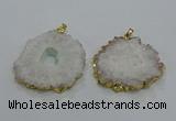 NGP3195 35*40mm - 45*50mm freeform druzy agate pendants