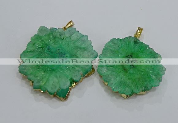 NGP3200 35*40mm - 45*50mm freeform druzy agate pendants