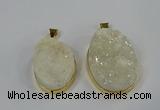 NGP3210 30*40mm - 35*45mm freeform druzy agate pendants