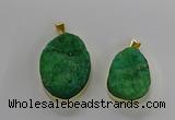 NGP3215 30*40mm - 35*45mm freeform druzy agate pendants