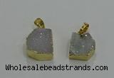 NGP3321 8*12mm - 15*20mm freeform druzy agate gemstone pendants