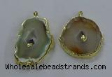 NGP3361 45*55mm - 50*65mm freeform druzy agate pendants