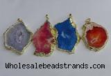 NGP3401 40*45mm - 45*60mm freeform druzy agate pendants