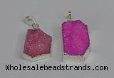 NGP3442 18*25mm - 20*30mm freeform druzy agate gemstone pendants