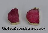 NGP3467 20*30mm - 25*35mm freeform druzy agate pendants wholesale