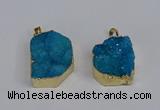 NGP3468 20*30mm - 25*35mm freeform druzy agate pendants wholesale