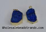 NGP3470 20*30mm - 25*35mm freeform druzy agate pendants wholesale