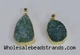 NGP3479 18*25mm - 20*30mm freeform druzy agate gemstone pendants