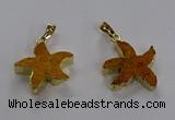 NGP3510 24*25mm starfish fossil coral pendants wholesale