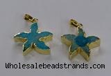 NGP3513 24*25mm starfish fossil coral pendants wholesale