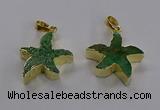 NGP3514 24*25mm starfish fossil coral pendants wholesale