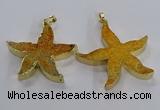 NGP3521 48*50mm starfish fossil coral pendants wholesale