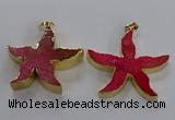 NGP3523 48*50mm starfish fossil coral pendants wholesale