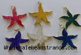 NGP3528 48*50mm starfish fossil coral pendants wholesale