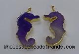 NGP3542 22*58mm - 25*55mm seahorse agate pendants wholesale