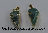 NGP3617 15*30mm - 20*40mm arrowhead druzy agate pendants