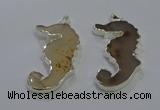 NGP3653 22*58mm - 25*55mm seahorse agate gemstone pendants