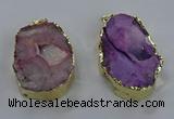 NGP3756 30*40mm - 40*50mm freeform druzy agate pendants