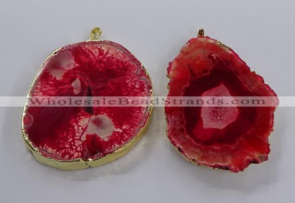 NGP3834 50*65mm - 60*70mm freeform druzy agate pendants