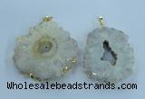 NGP3898 55*65mm - 65*80mm freeform druzy agate pendants