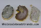 NGP3922 35*50mm - 45*65mm freeform druzy agate pendants wholesale