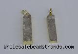 NGP3940 10*35mm - 12*30mm rectangle druzy agate pendants wholesale