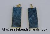 NGP3956 20*50mm - 25*45mm rectangle druzy agate gemstone pendants